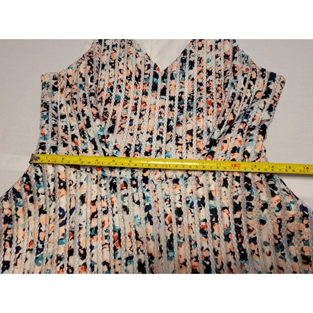 Apartment 9 Size 10 Mesh Fit & Flare Dress Lined Sleeveless V-Neck Career - Picture 10 of 13